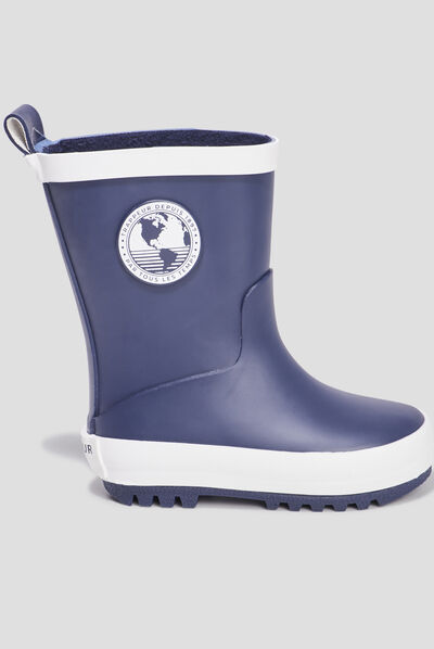 Bottes de pluie Trappeur bleu marine bébé garçon