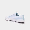 Tennis basses en toile bout renforc&eacute; bleu fille