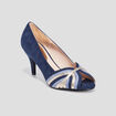 Escarpins bout ouvert Mosquitos bleu femme