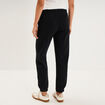 Pantalon de jogging molletonn&eacute; noir femme