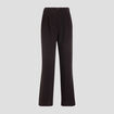 Pantalon évasé à pinces noir femme