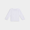 Gilet manches longues boutonné coton blanc bébé fille