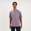 T-shirt 1 poche manches courtes coton violet homme