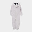 Combinaison pyjama pilou à capuche gris garçon