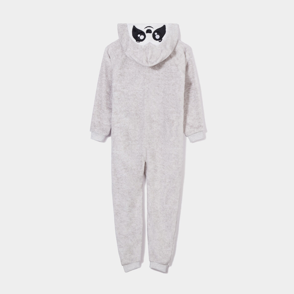Combinaison pyjama pilou à capuche gris garçon