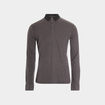 Polo coton manches longues gris foncé homme