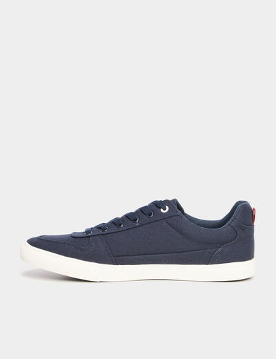 Tennis basses à lacets bleu homme