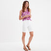 Bermuda slim blanc femme