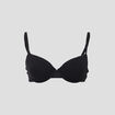 Soutien-gorge corbeille emboitant coton noir femme