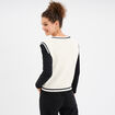 Pull sans manches col en V blanc femme