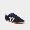 Tennis basses &agrave; lacets effet su&eacute;dine bleu marine homme