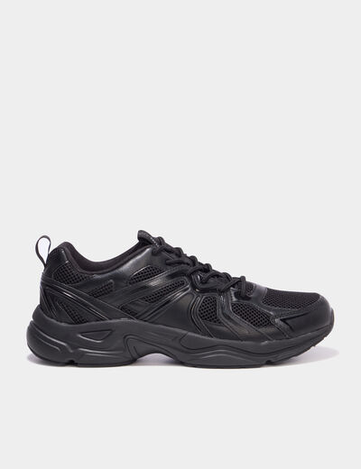Baskets running &agrave; lacets noir homme