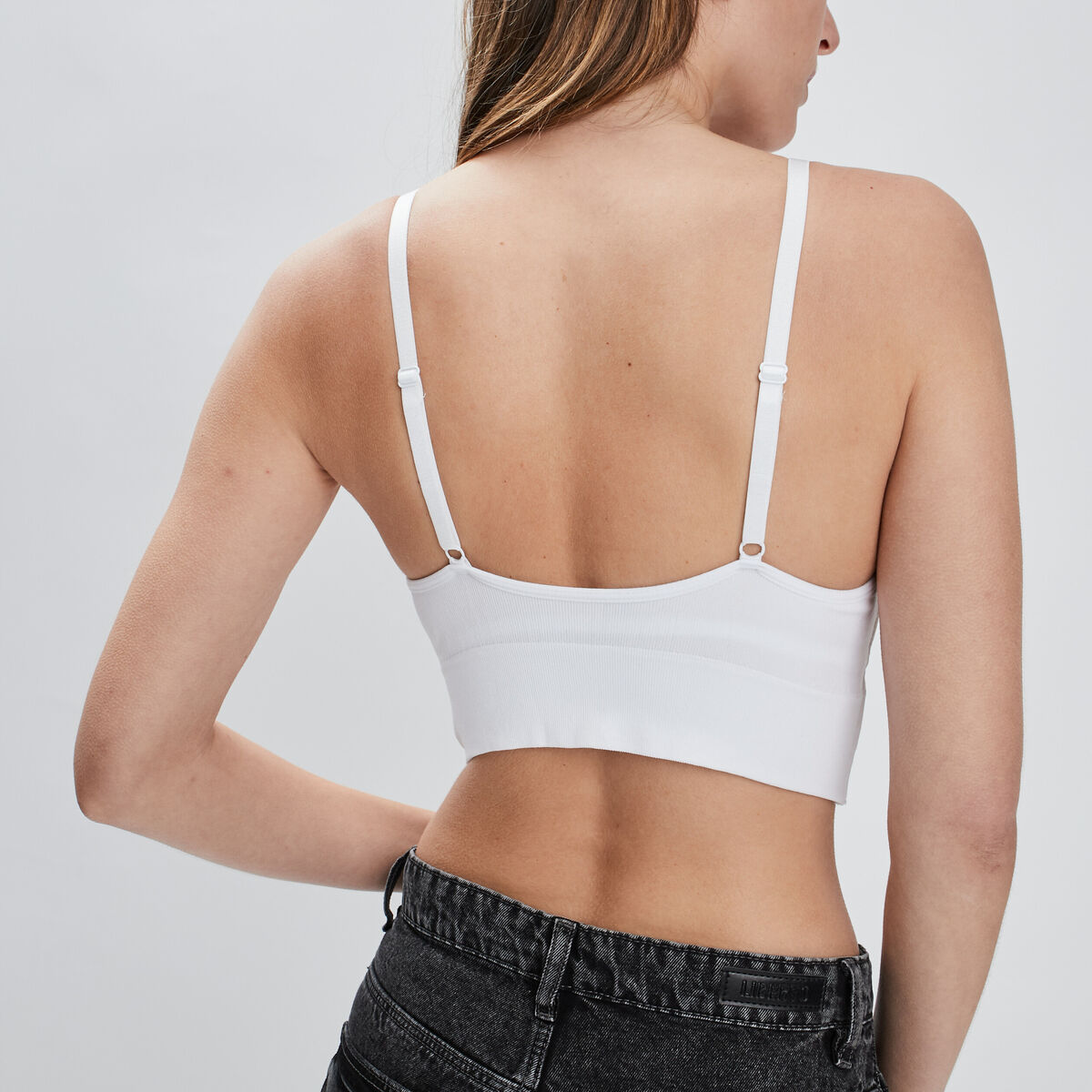 Brassi&egrave;re c&ocirc;tel&eacute;e padd&eacute;e sans armature blanc femme
