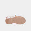 Sandales talon plat jaune or fille