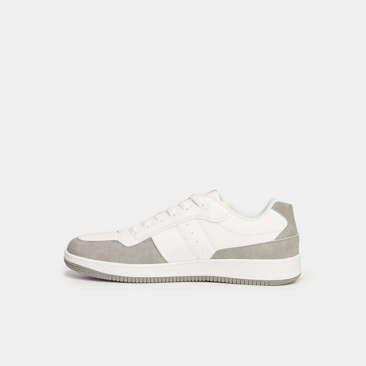 Tennis basses &agrave; lacets gris homme