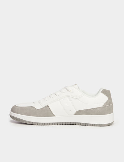 Tennis basses &agrave; lacets gris homme