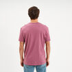 T-shirt droit en coton manches courtes mauve homme