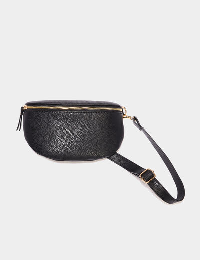 Sac banane arrondi noir femme