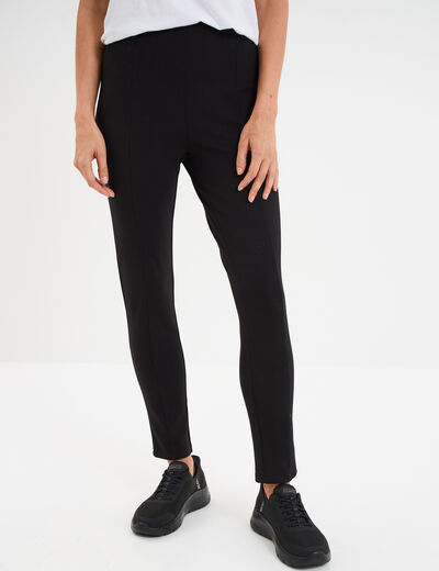 Legging taille haute &eacute;lastiqu&eacute;e noir femme