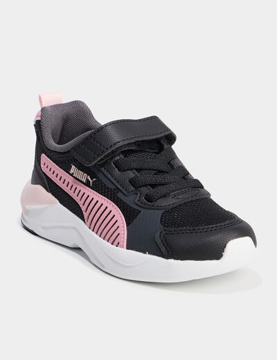 Baskets running à scratchs Puma noir fille