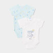 Lot 2 body manches courtes Mickey vert turquoise bébé garçon