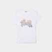 T-shirt ajusté col rond coton Creeks blanc femme