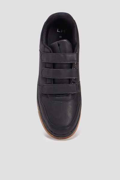 Tennis à scratchs noir homme