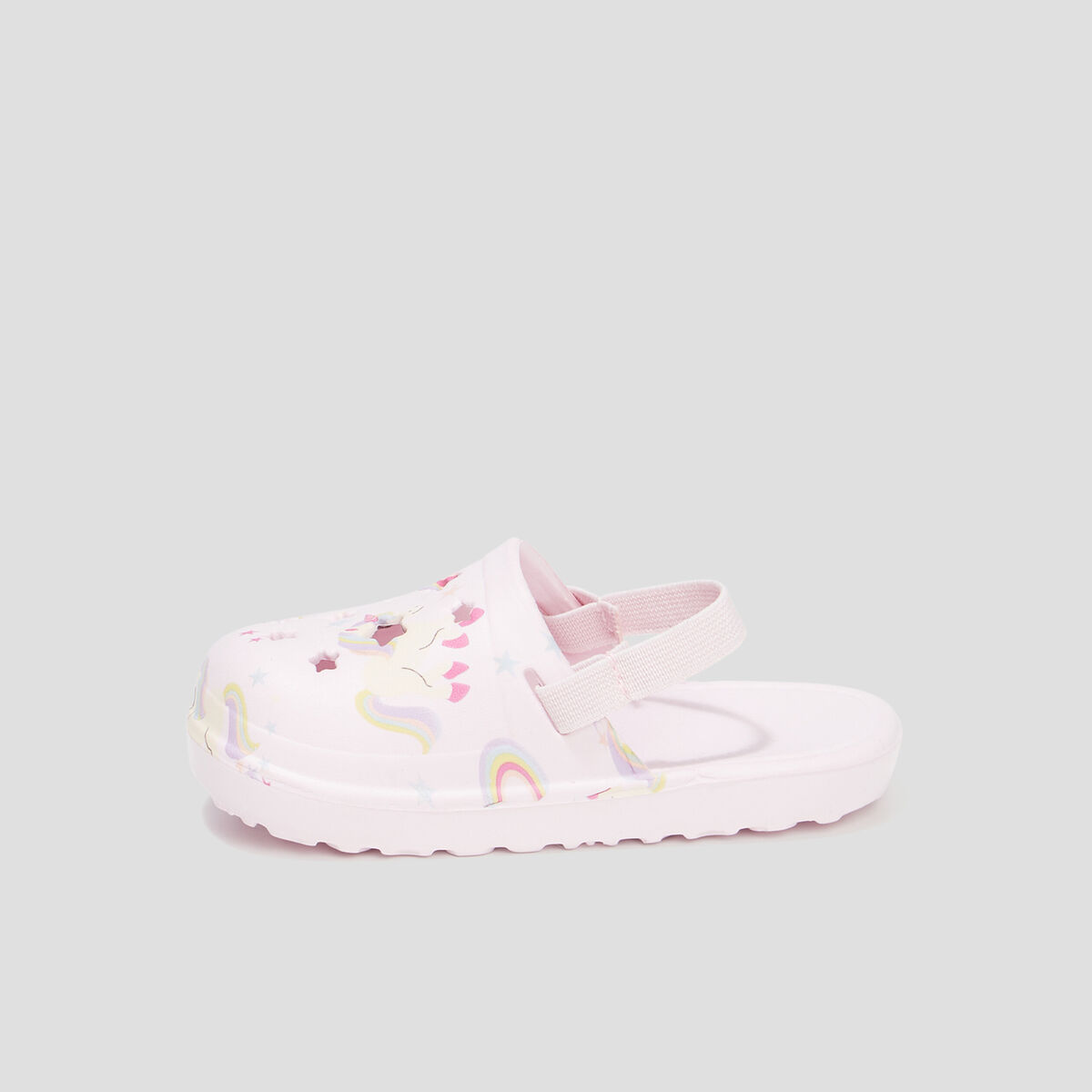 Sabots de plage à brides élastiquées multicolore bébé fille
