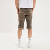 Bermuda short en jean regular denim gris homme