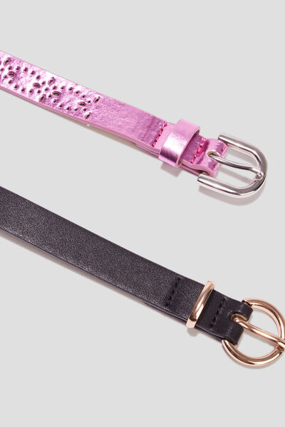 Lot 2 ceintures multicolore fille