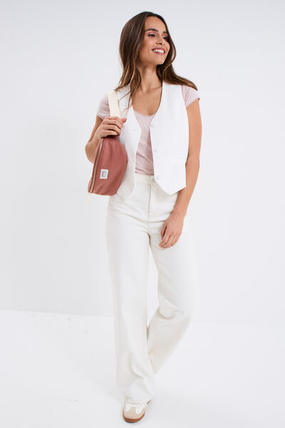 T-shirt manches courtes rose clair femme