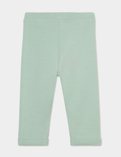 Pantalon de jogging relaxed avec noeud vert pastel bébé fille