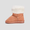 Bottines fourr&eacute;es bout rond camel fille