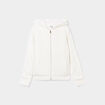 Sweat zipp&eacute; doublure effet sherpa ecru femme