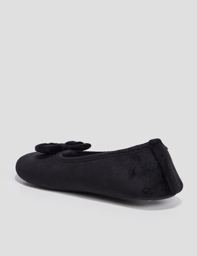 Chaussons ballerines Isotoner noir femme