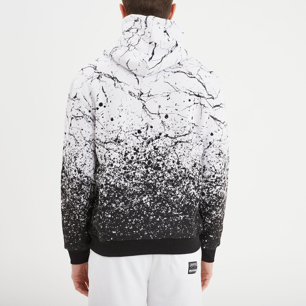 Sweat à capuche hoodie Liberto blanc homme