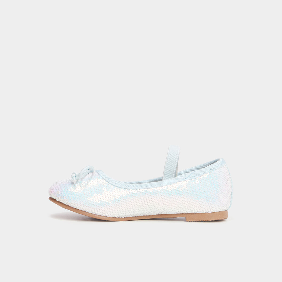 Ballerines sequins réversibles bleu ciel fille