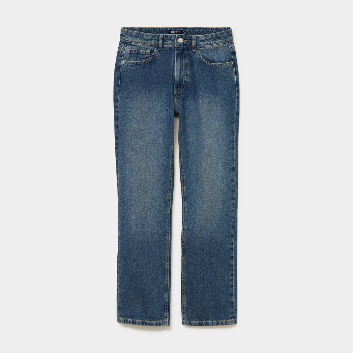 Jeans droit 5 poches coton denim dirty femme