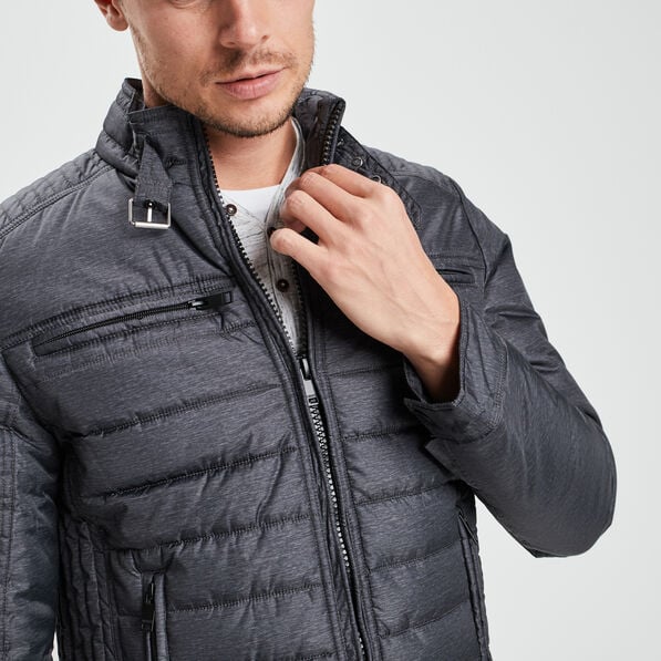 blouson droite zippee gris homme Blouson droite zippée gris homme