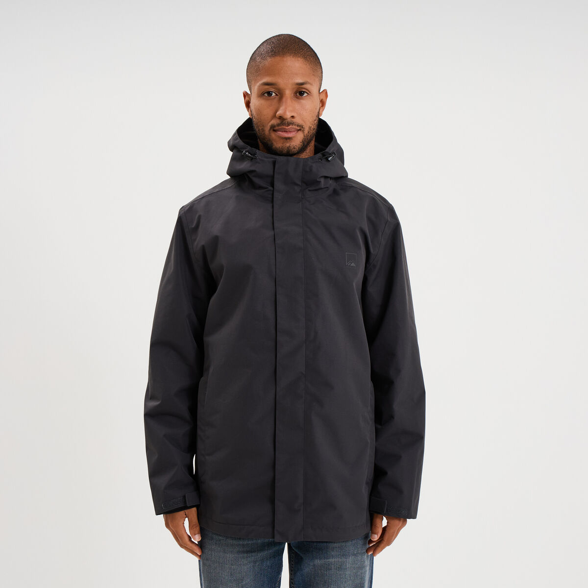 Parka chaude 3-en-1 imperm&eacute;able gris fonc&eacute; homme