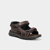 Sandales avec scratchs marron homme