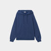 Sweat hoodie molleton à capuche bleu marine femme