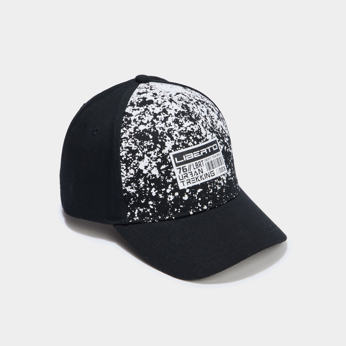 Casquette bomb&eacute;e en coton noir gar&ccedil;on