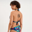 Haut de maillot de bain forme triangle bleu p&eacute;trole femme