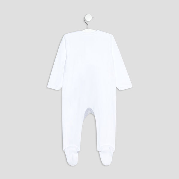 dors bien velours manches longues blanc bebe Dors-bien velours manches longues blanc bébé