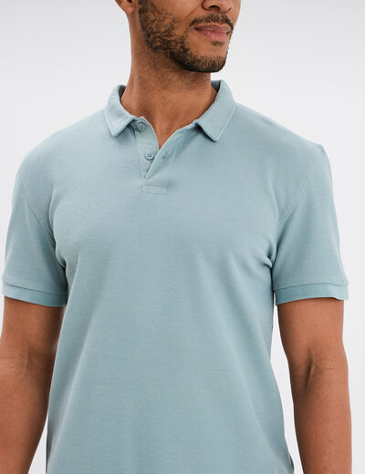 Polo manches courtes gris homme