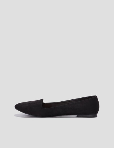 Ballerines esprit mocassins noir femme