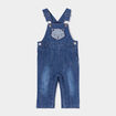 Salopette en jean patch buste denim stone bébé garçon