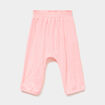 Pantalon fluide taille smock&eacute;e rose fluo b&eacute;b&eacute; fille