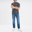 T-shirt col rond coton majoritaire gris foncé homme